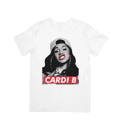 Camiseta Básica Cardi B P&b Branco