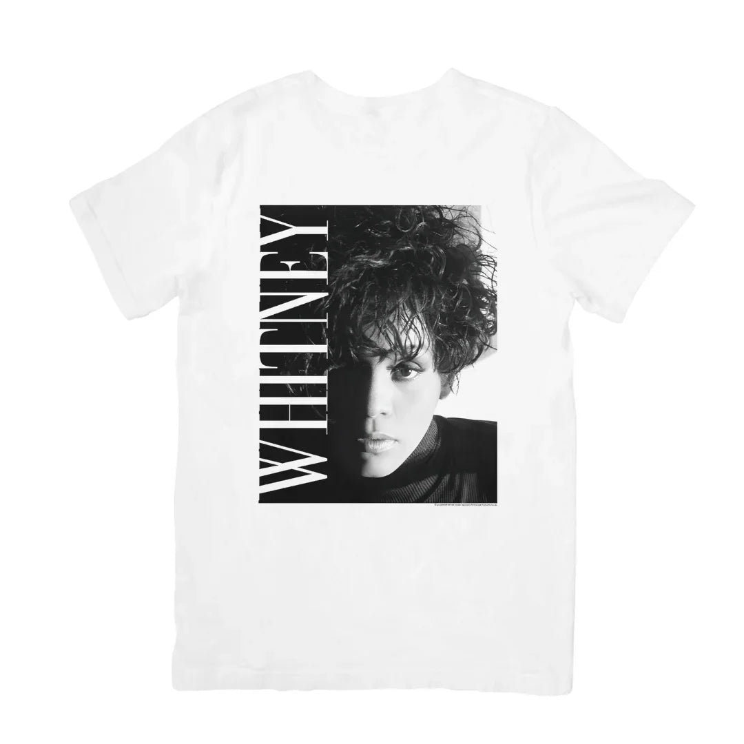 Camiseta Básica Whitney Houston Photo P&B-BRANCO