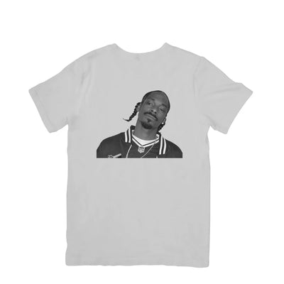 Camiseta Básica Snoop Dogg Photo P&B Retro Cinza