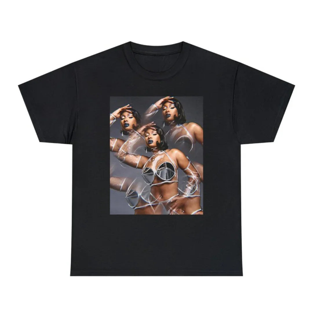 Camiseta Básica Megan Thee Stallion Photoshot-PRETO