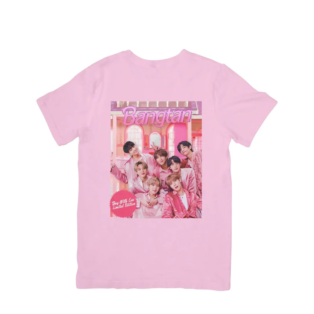Camiseta Básica BTS Pink Boys-ROSA BEBE