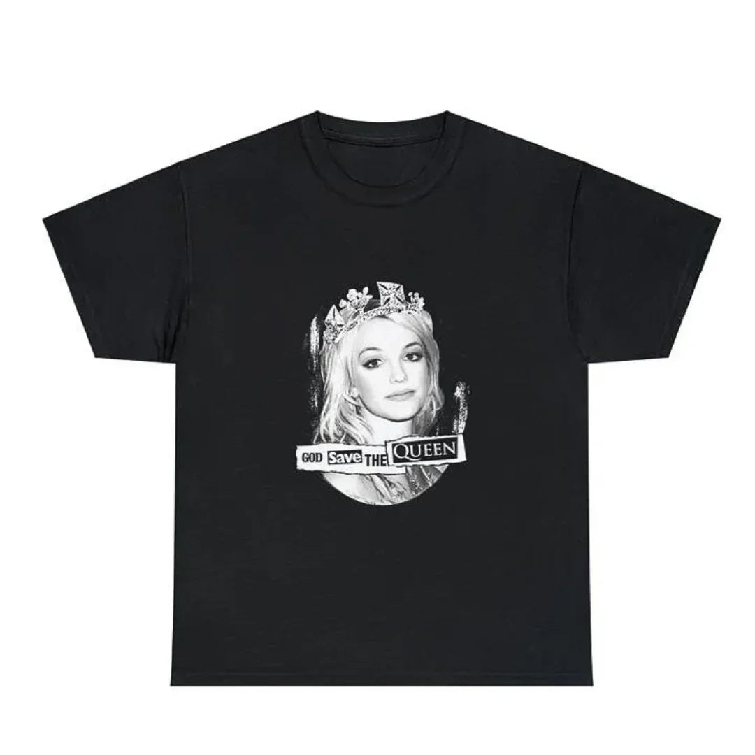 Camiseta Básica Britney Spears Queen - Preto