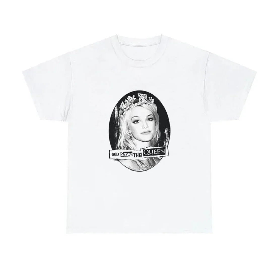 Camiseta Básica Britney Spears Queen - Branco