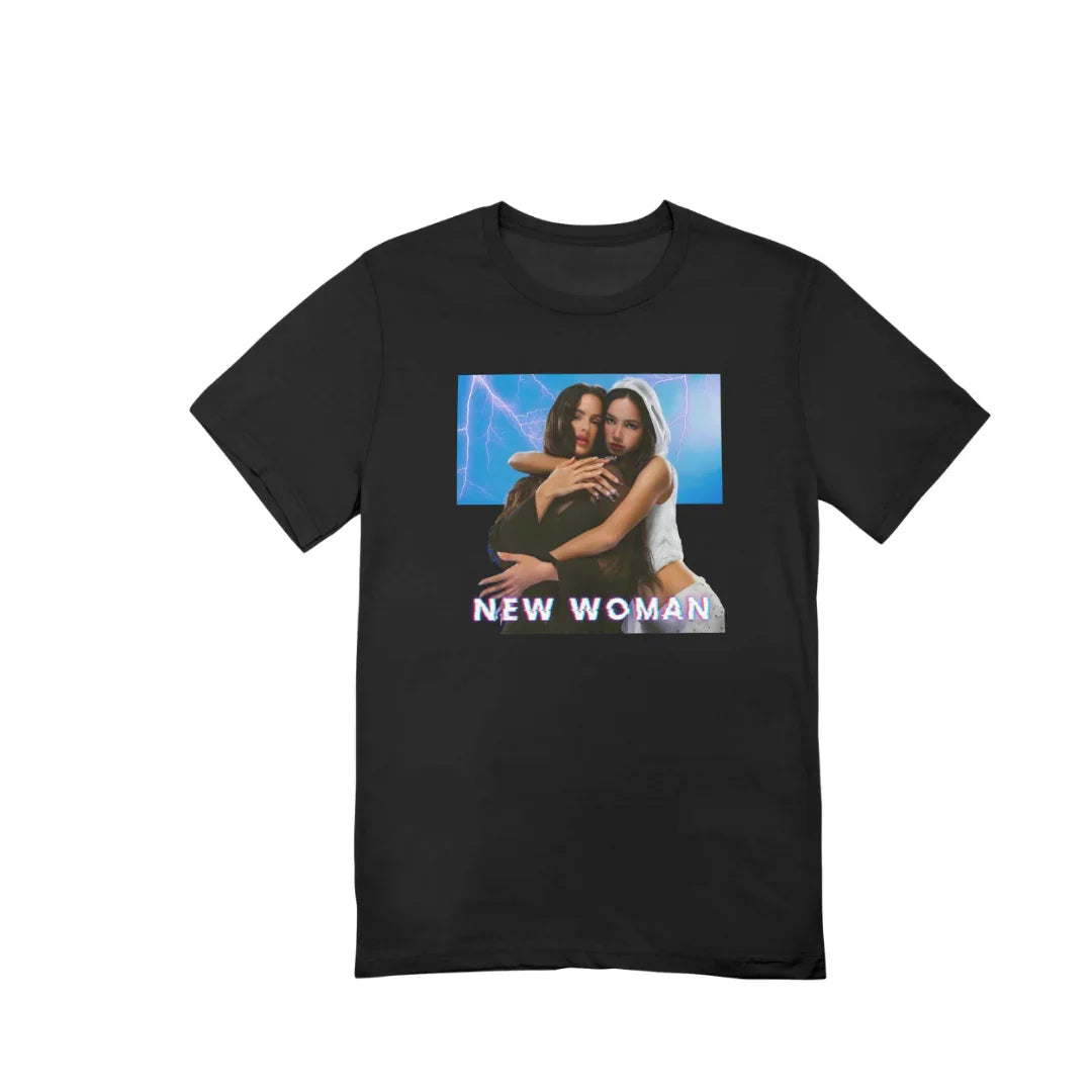 Camiseta Básica Lisa Feat Rosalia New Song - preto