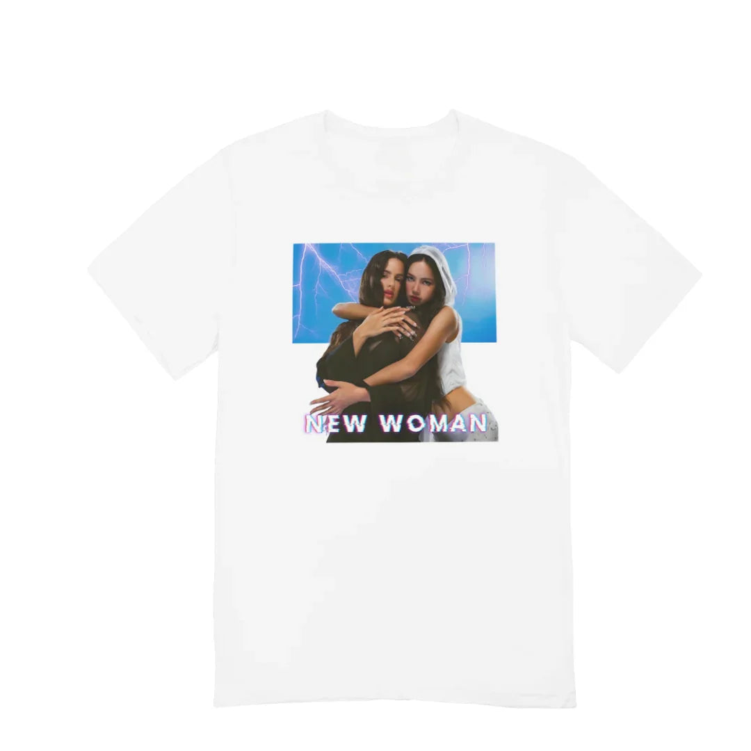 Camiseta Básica Lisa Feat Rosalia New Song - branco