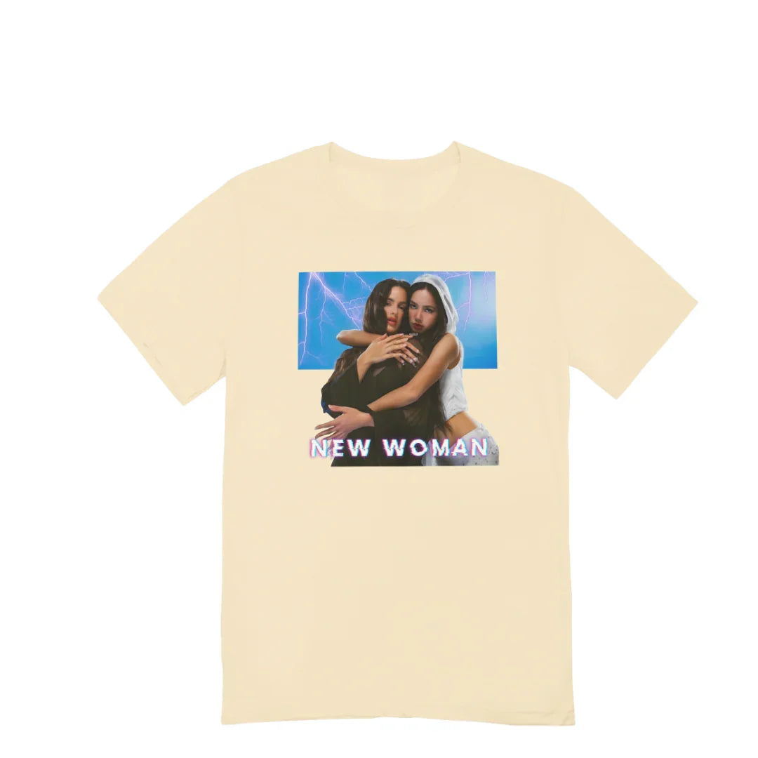 Camiseta Básica Lisa Feat Rosalia New Song - pérola