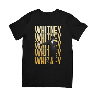 Camiseta Básica Whitney Houston Singer-PRETO