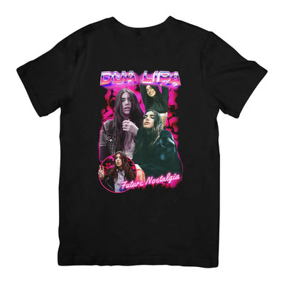 Camiseta Básica Future Nostalgia Dua Lipa Preto