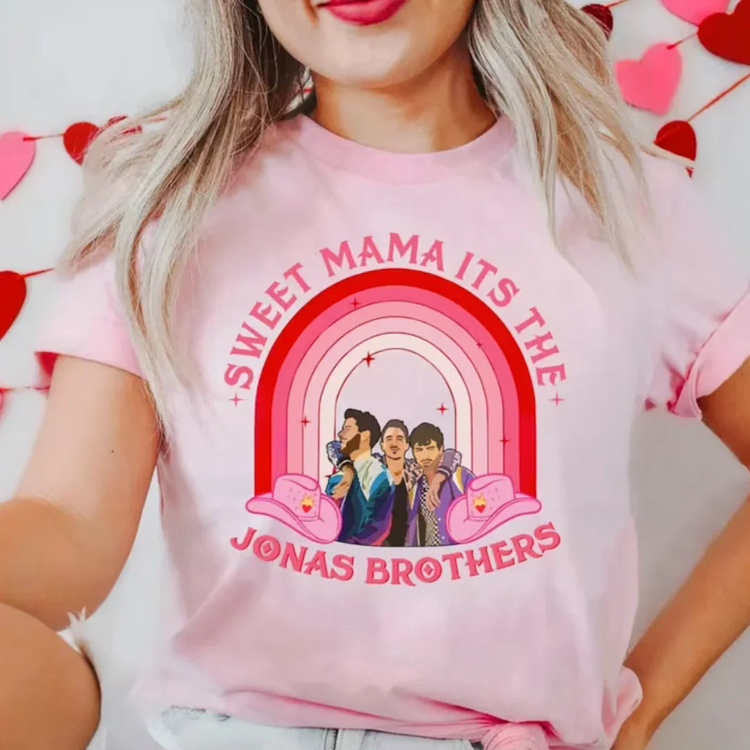 Camiseta Básica Jonas Brothers Sweet Mama Rsa Bebê