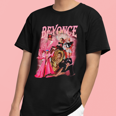 Camiseta Básica Beyonce Pink and Black Clothes
