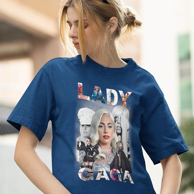 Camiseta Básica Lady Gaga Vintage 2000's