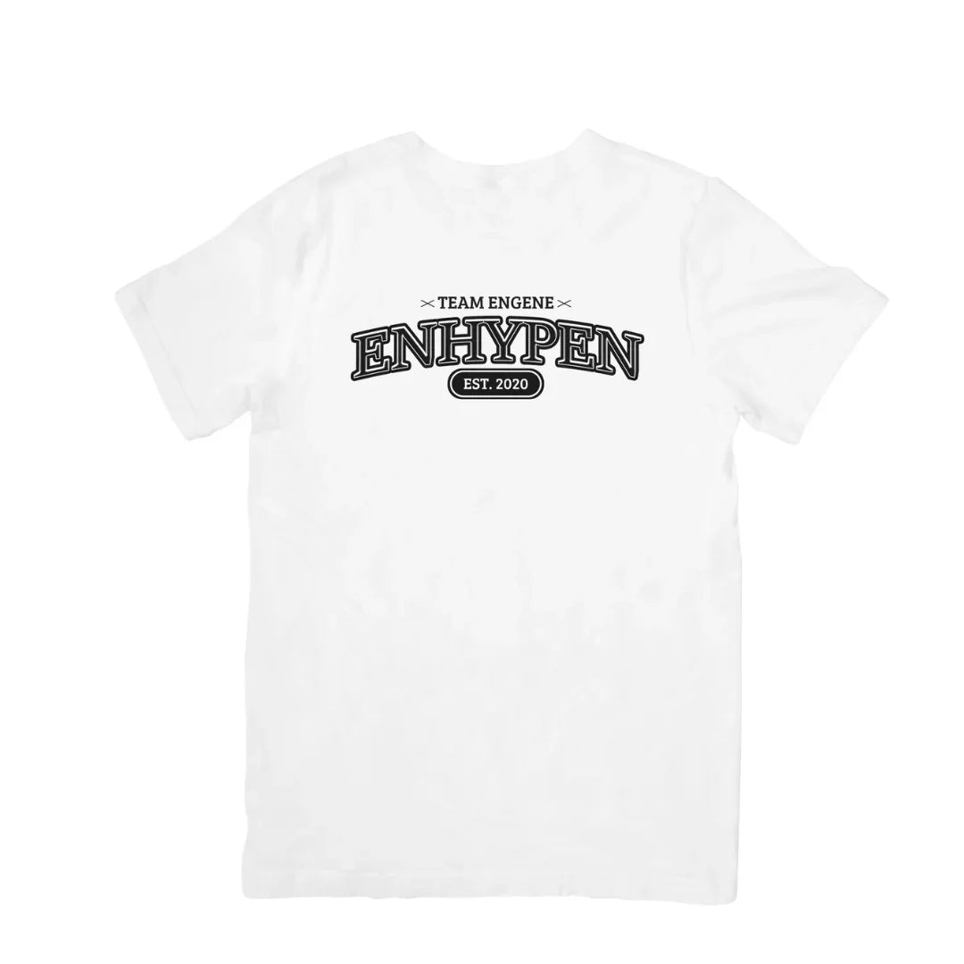 Camiseta Básica Enhypen Team Eugene - branco