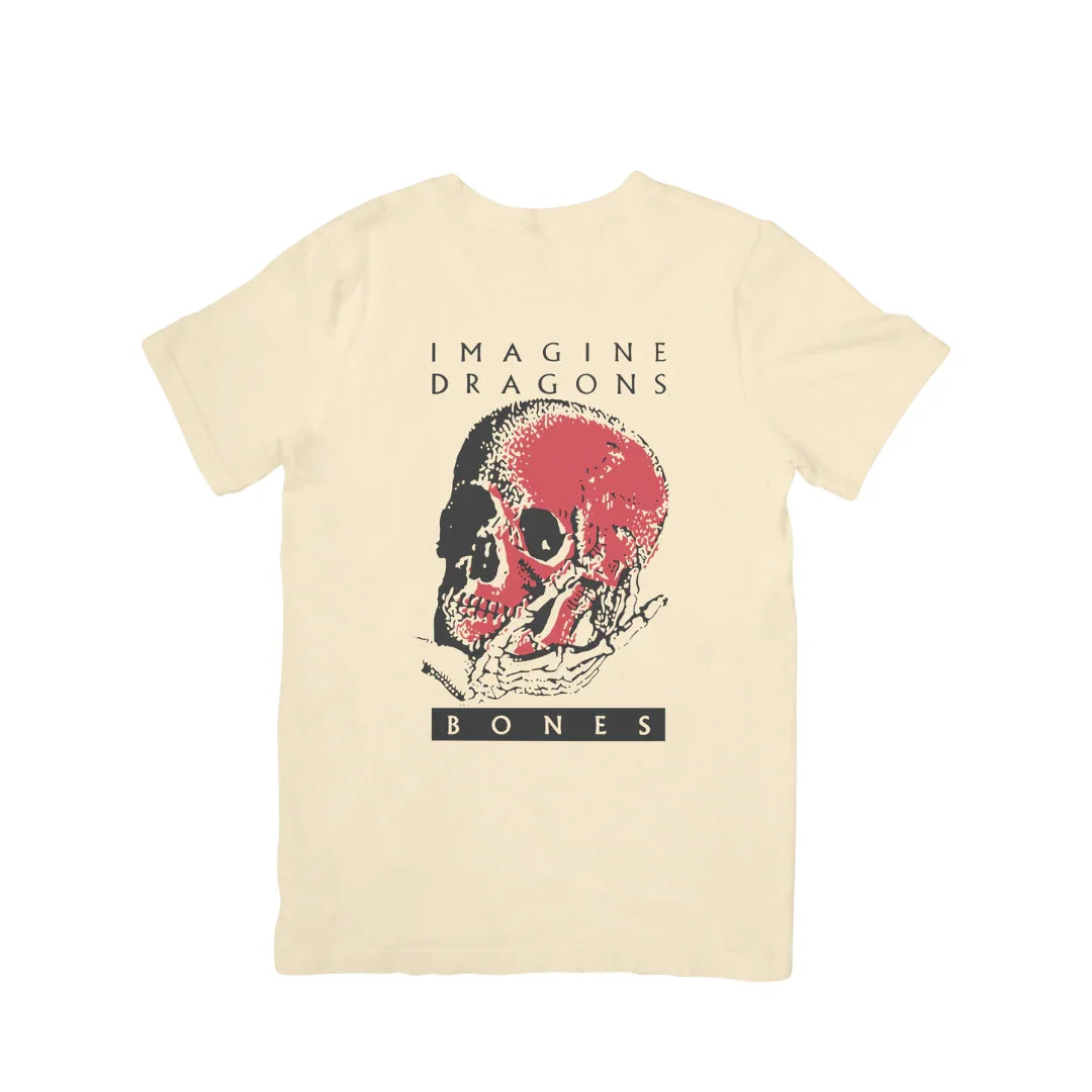 Camiseta Básica Imagine Dragons Bones Skelleton-PEROLA
