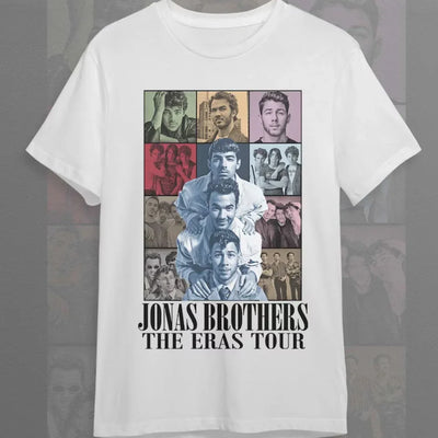 Camiseta Básica Jonas Brothers The Eras Tour Branco