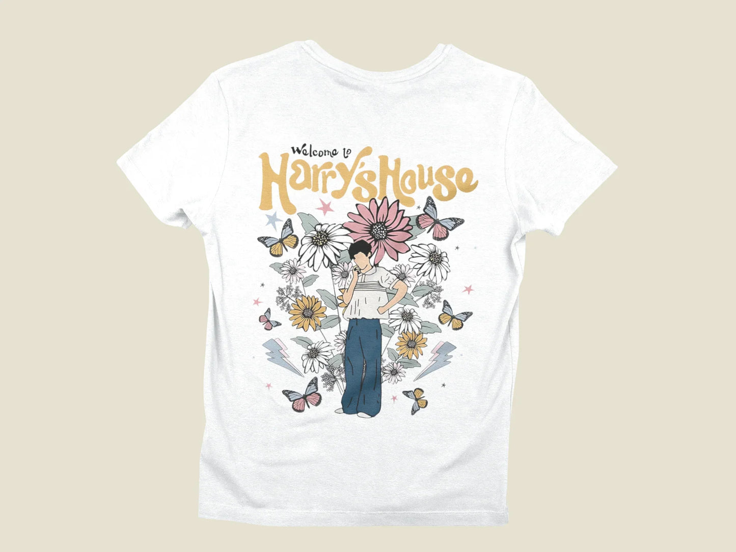 Camiseta Básica Harry Styles Welcome To Harry's House - Branco