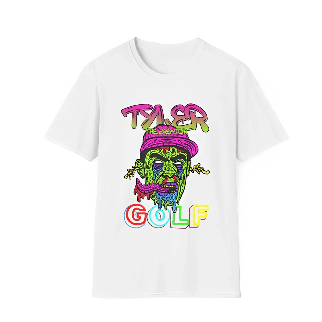Camiseta Básica Tyler The Creator Vintage-BRANCO