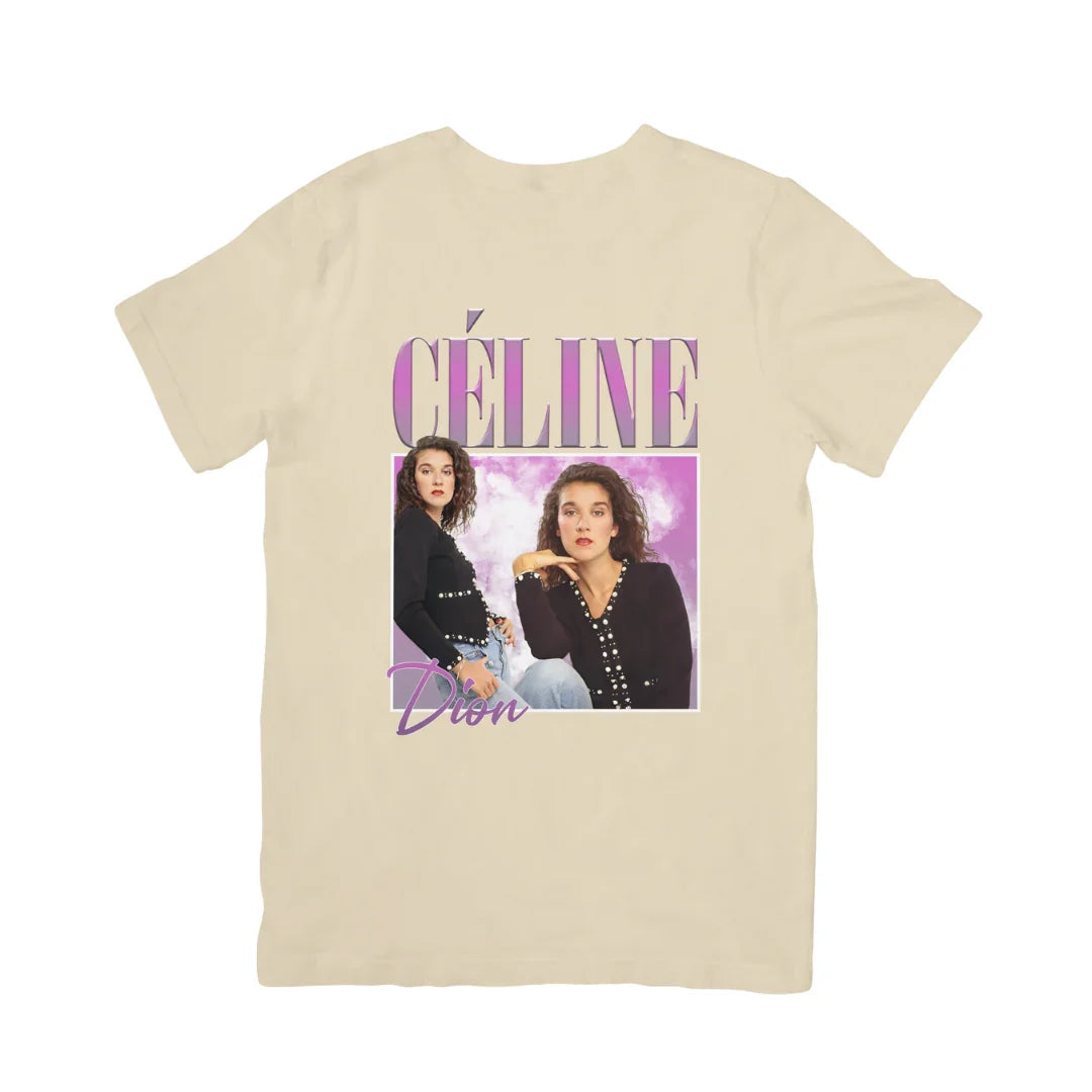 Camiseta Básica Céline Dion Vintage Pérola