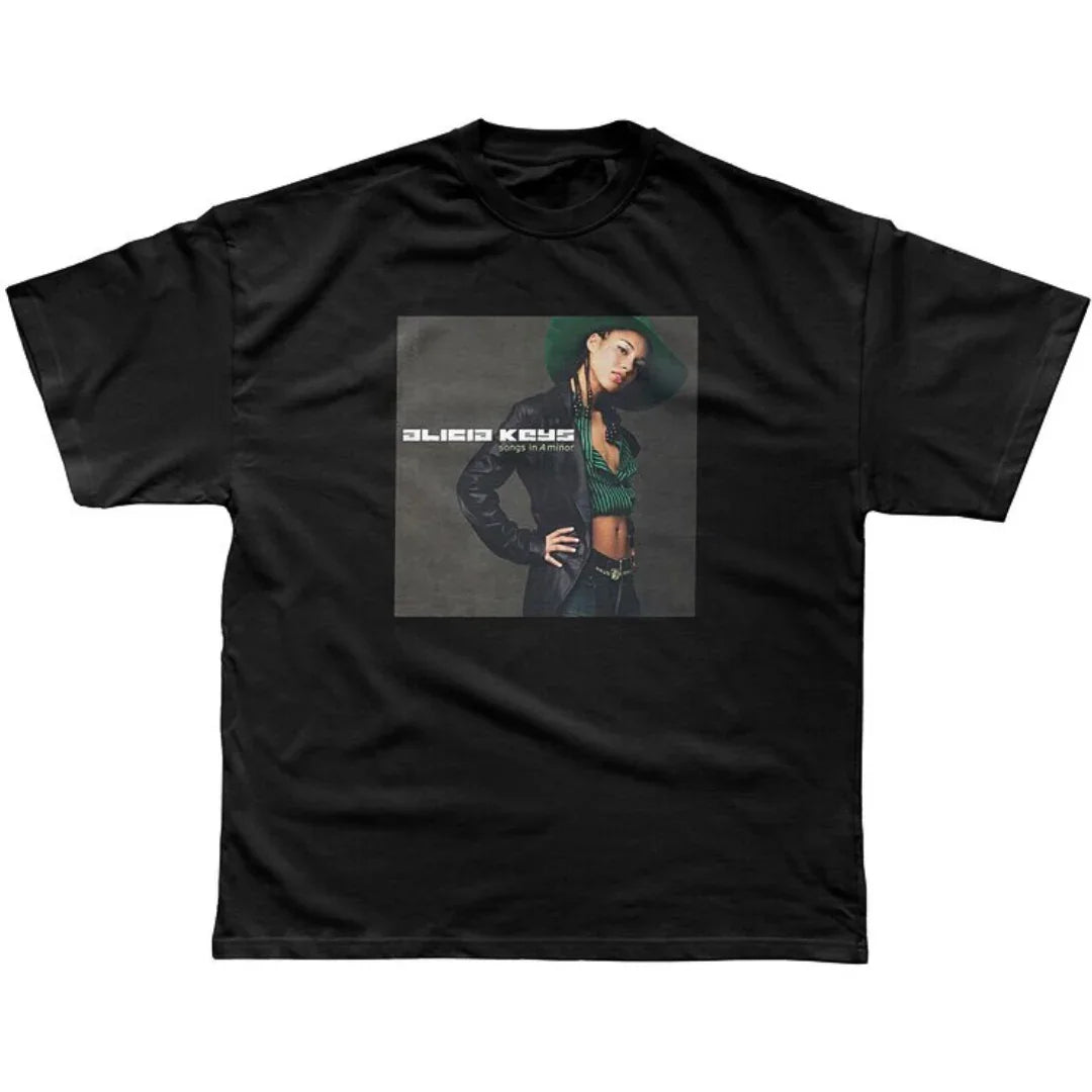 Camiseta Básica Alicia Keys Vintage