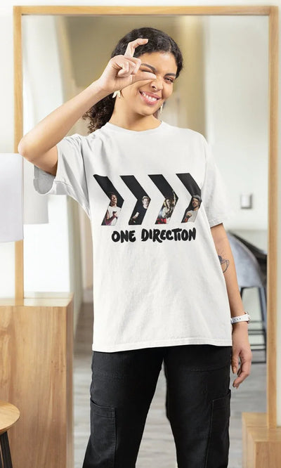 Camiseta Básica One Direction Vintage-BRANCO