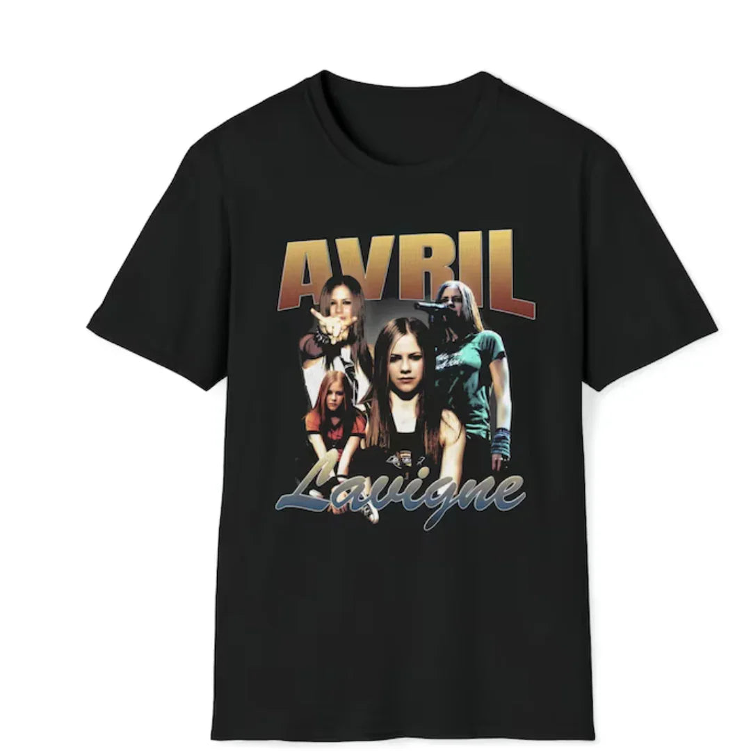 Camiseta Básica Avril Lavigne Vintage Retro