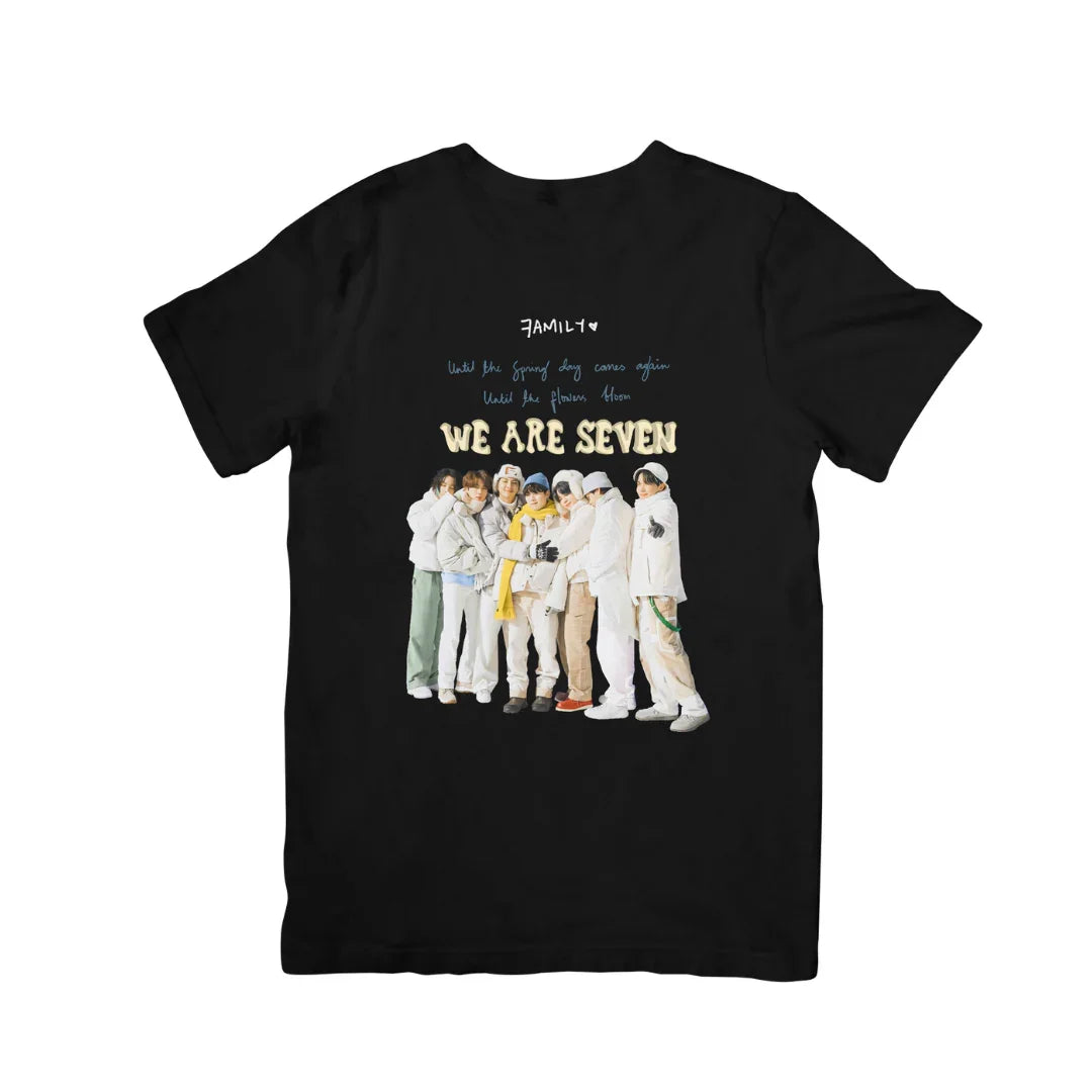 Camiseta Básica BTS We Are Seven-PRETO