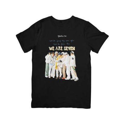 Camiseta Básica BTS We Are Seven-PRETO