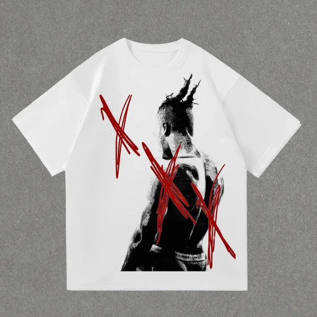 Camiseta Básica Xxxtentacion XXX-BRANCO