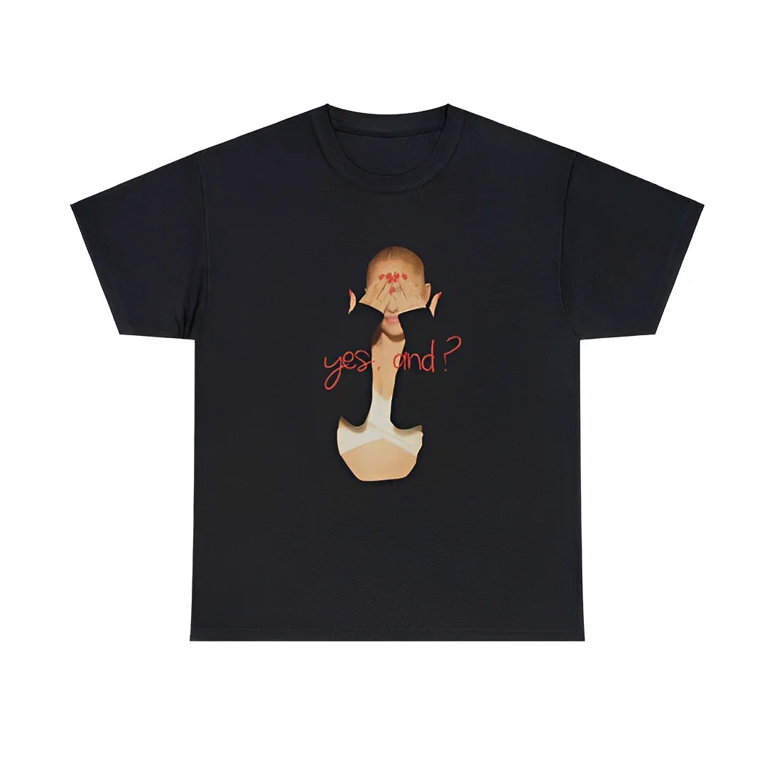 Camiseta Básica Ariana Grande Yes, And ? - Preto