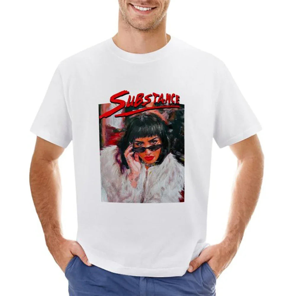 Camiseta Básica Demi Lovato Substance Branco