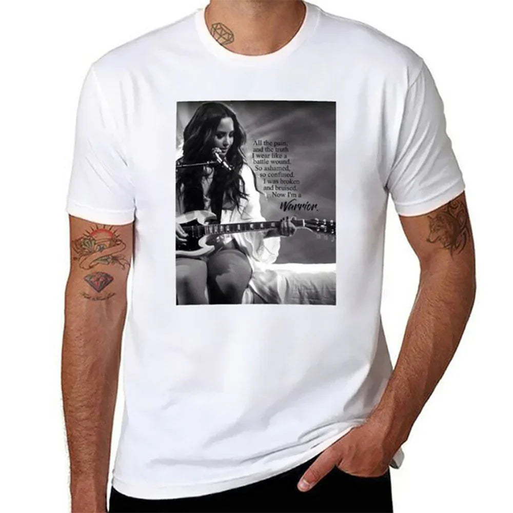 Camiseta Básica Demi Lovato Warrior Branco