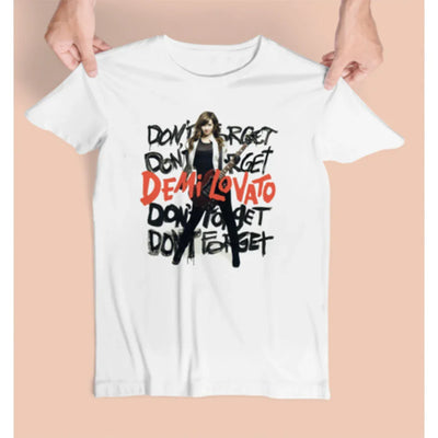 Camiseta Básica Don't Forget Demi Lovato Branco