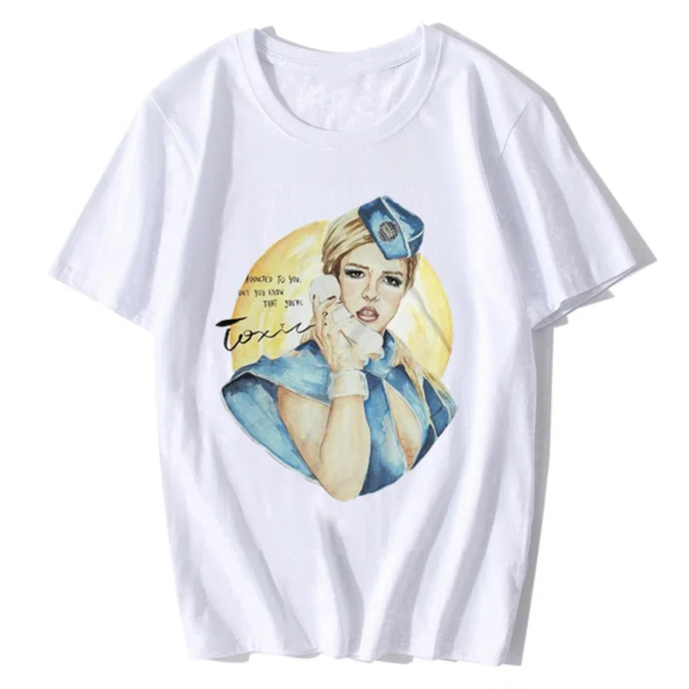 Camiseta Básica Britney Spears Toxic - Branco