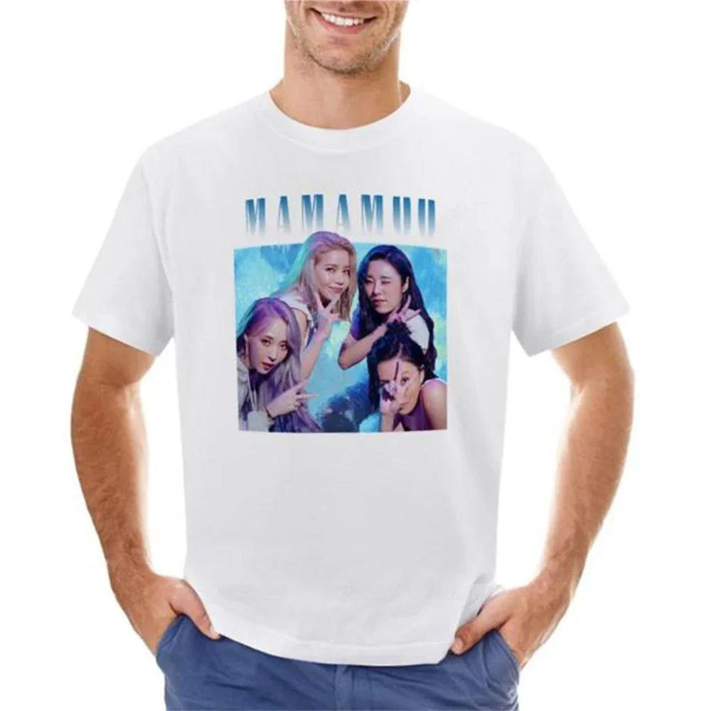Camiseta Básica Mamamoo Group - branco