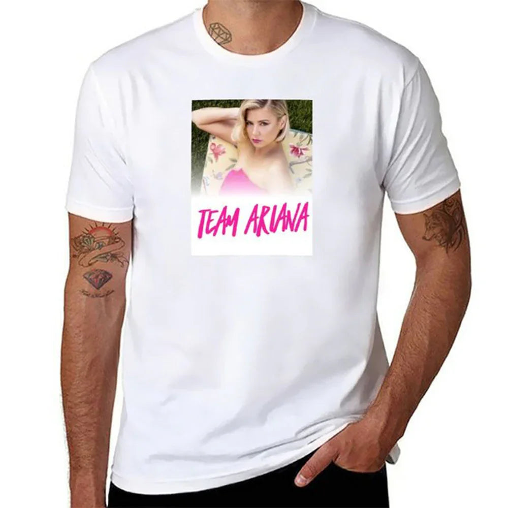 Camiseta Básica Ariana Grande Team Ariana - Branco