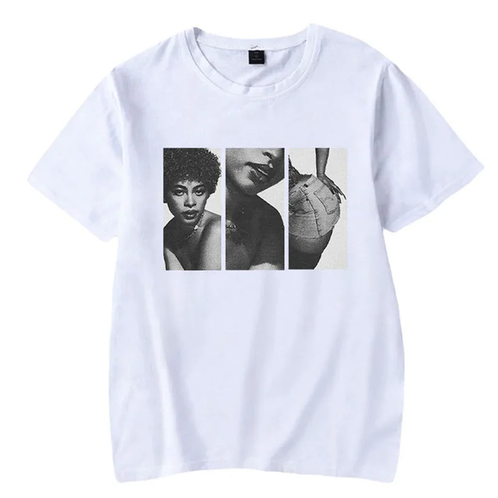 Camiseta Básica Ice Spice Black and White-BRANCO
