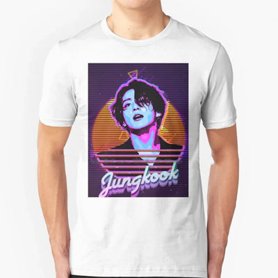 Camiseta Básica BTS Jungkook-BRANCO
