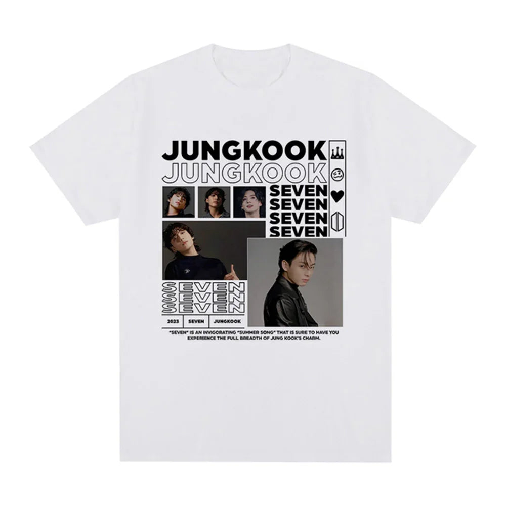 Camiseta Básica Jungkook Seven BTS-BRANCO