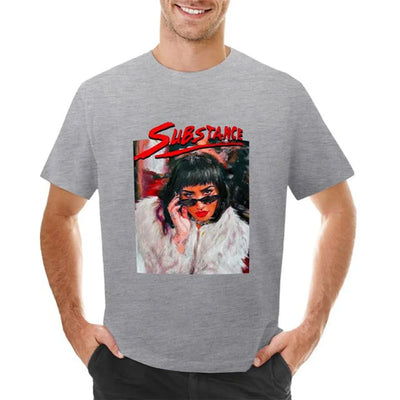 Camiseta Básica Demi Lovato Substance Cinza