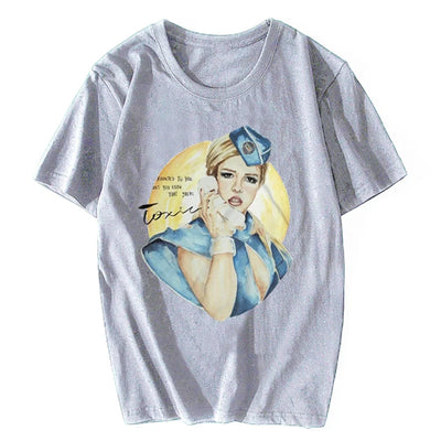 Camiseta Básica Britney Spears Toxic - Cinza