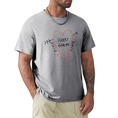 Camiseta Básica Harry Styles Fine Line - Cinza