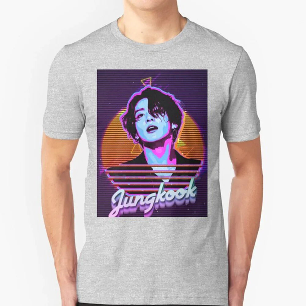 Camiseta Básica BTS Jungkook-CINZA