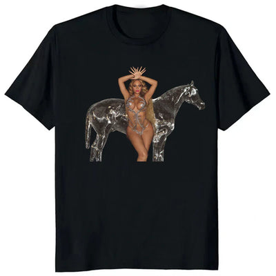 Camiseta Básica Beyonce Renaissance Horse