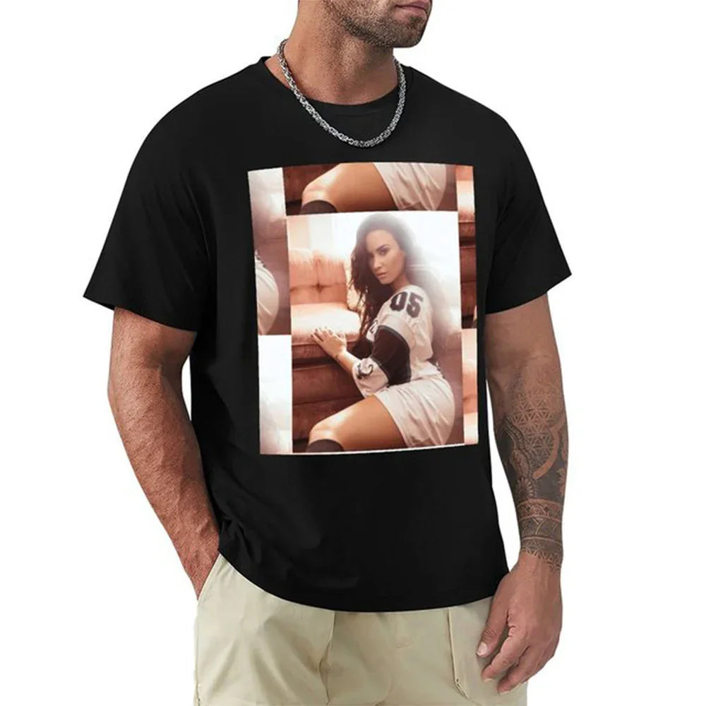 Camiseta Básica Demi Lovato Preto