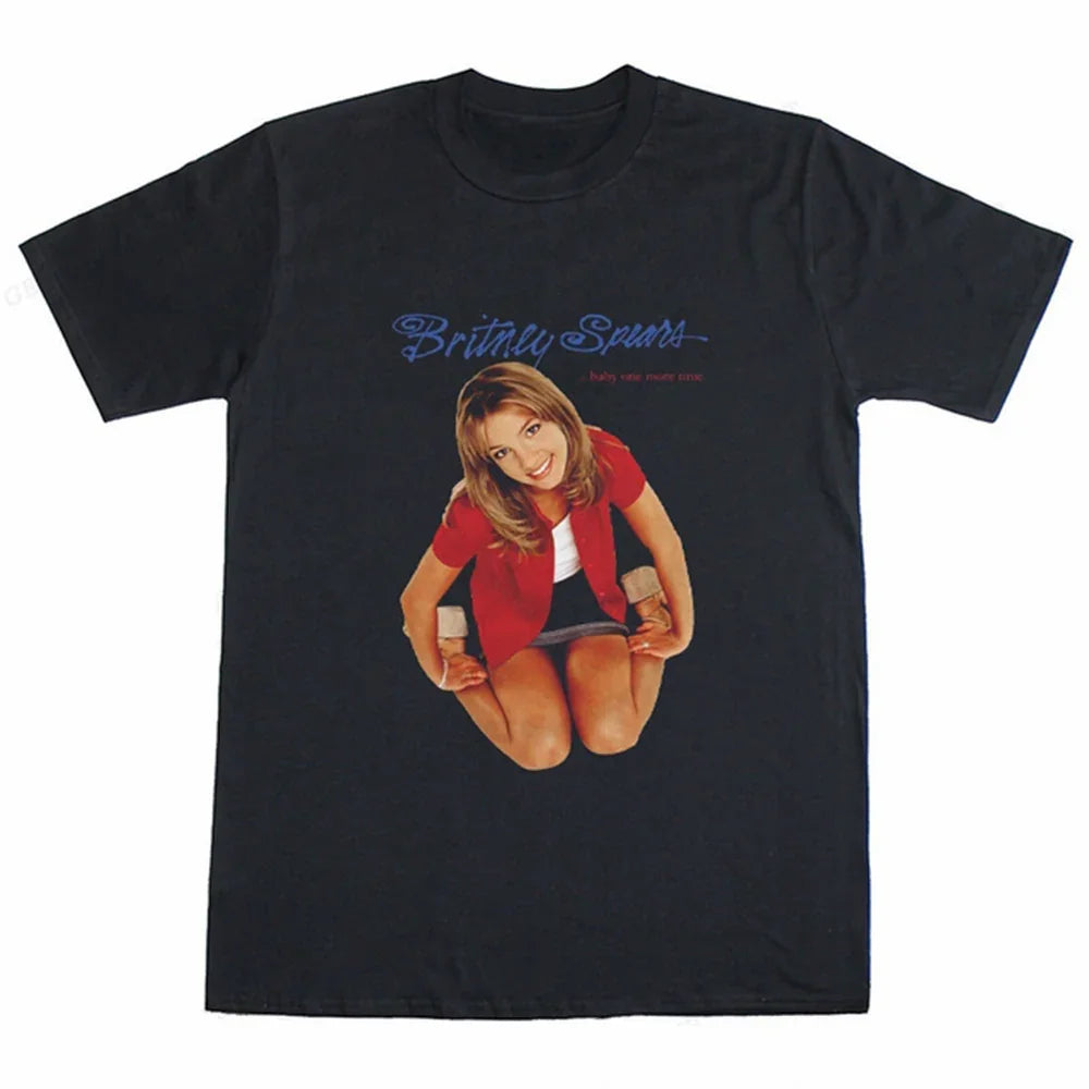 Camiseta Básica Britney Spears One More Time - Preto