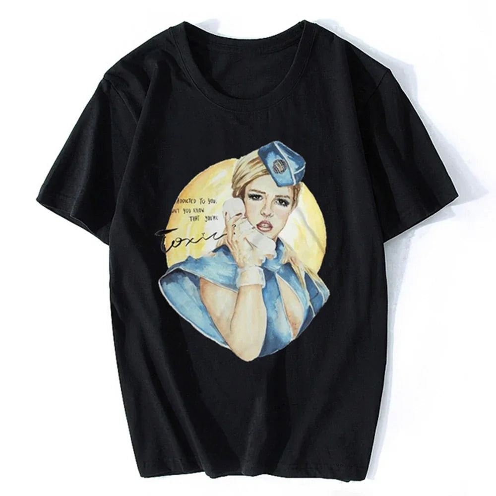 Camiseta Básica Britney Spears Toxic - Preto