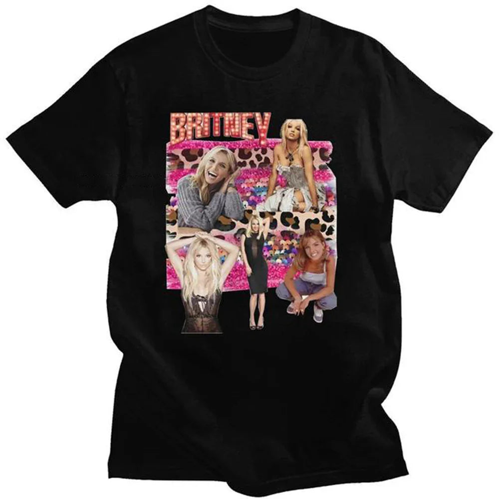 Camiseta Básica Cantora Britney - Preto
