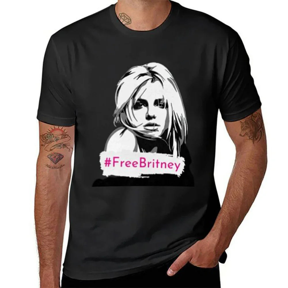 Camiseta Básica Free Britney Spears -  Preto