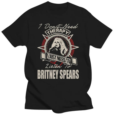 Camiseta Básica I Don't Need Therapy Britney Spears - Preto