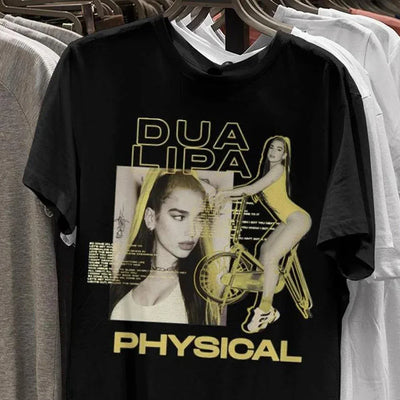 Camiseta Básica Dua Lipa Physical Preto