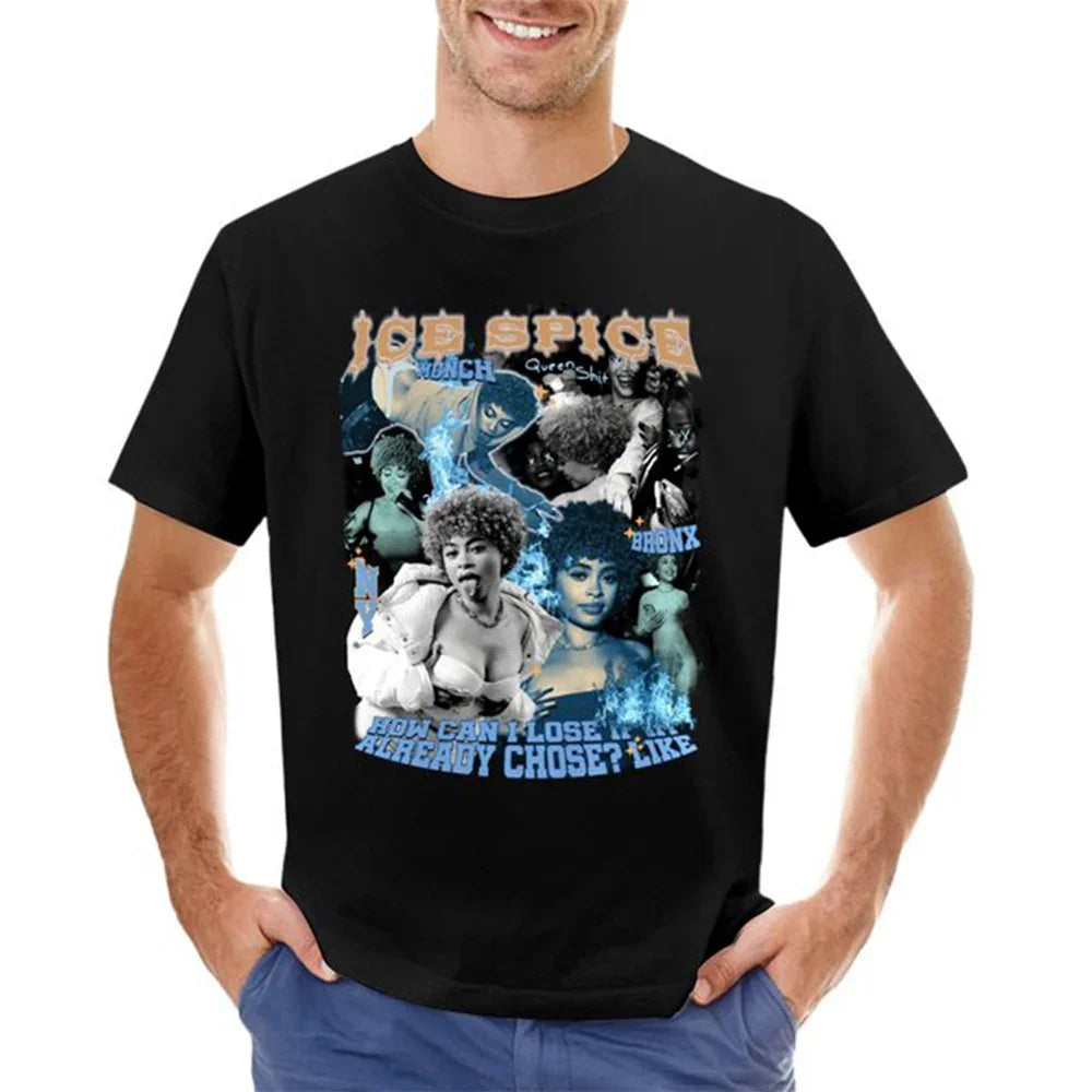 Camiseta Básica Ice Spice How Can I Lose-PRETO